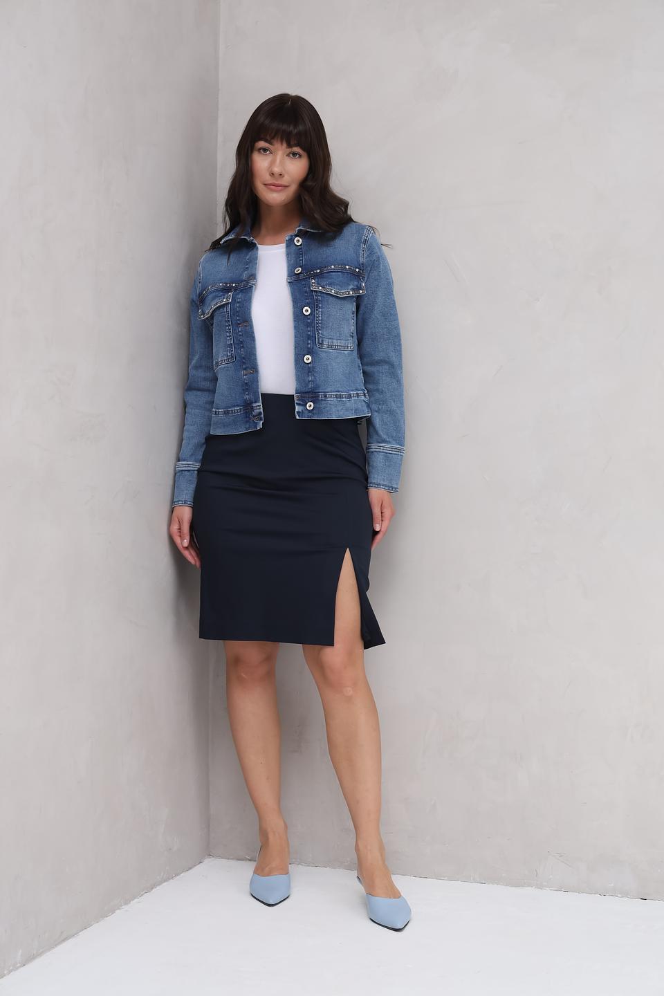 Жакет Bianca деним с заклепками
