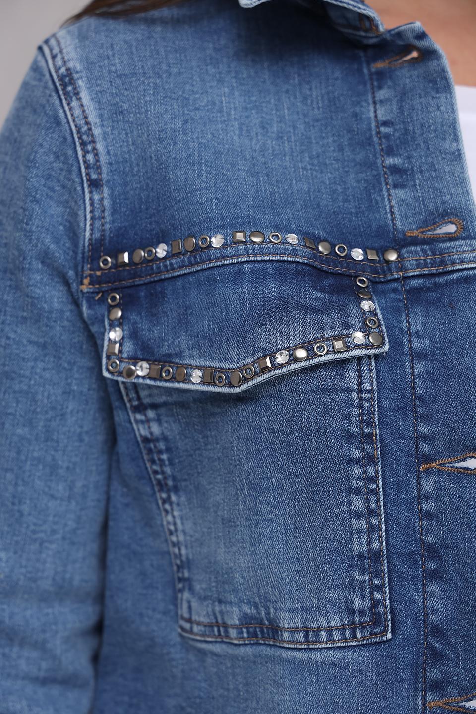 Жакет Bianca деним с заклепками
