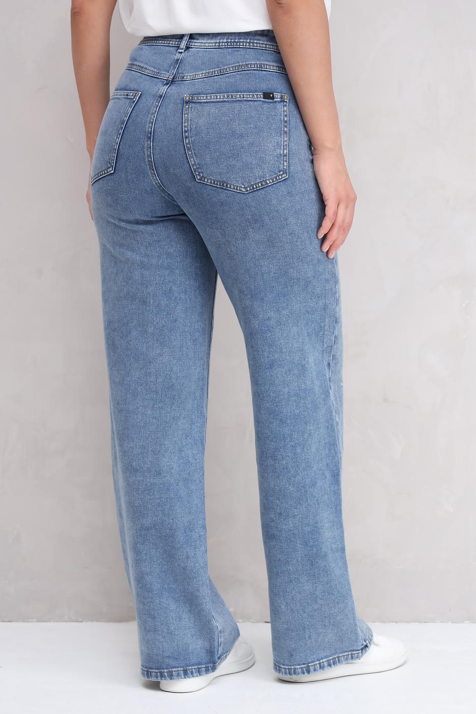 Джинсы Taifun с жемчугом голубые