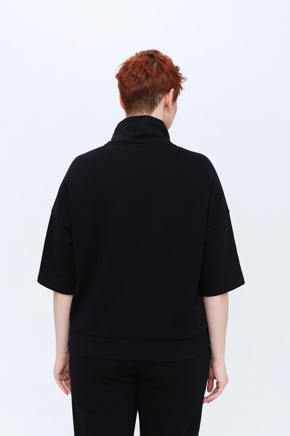 Пуловер Pezzo с молнией чёрный