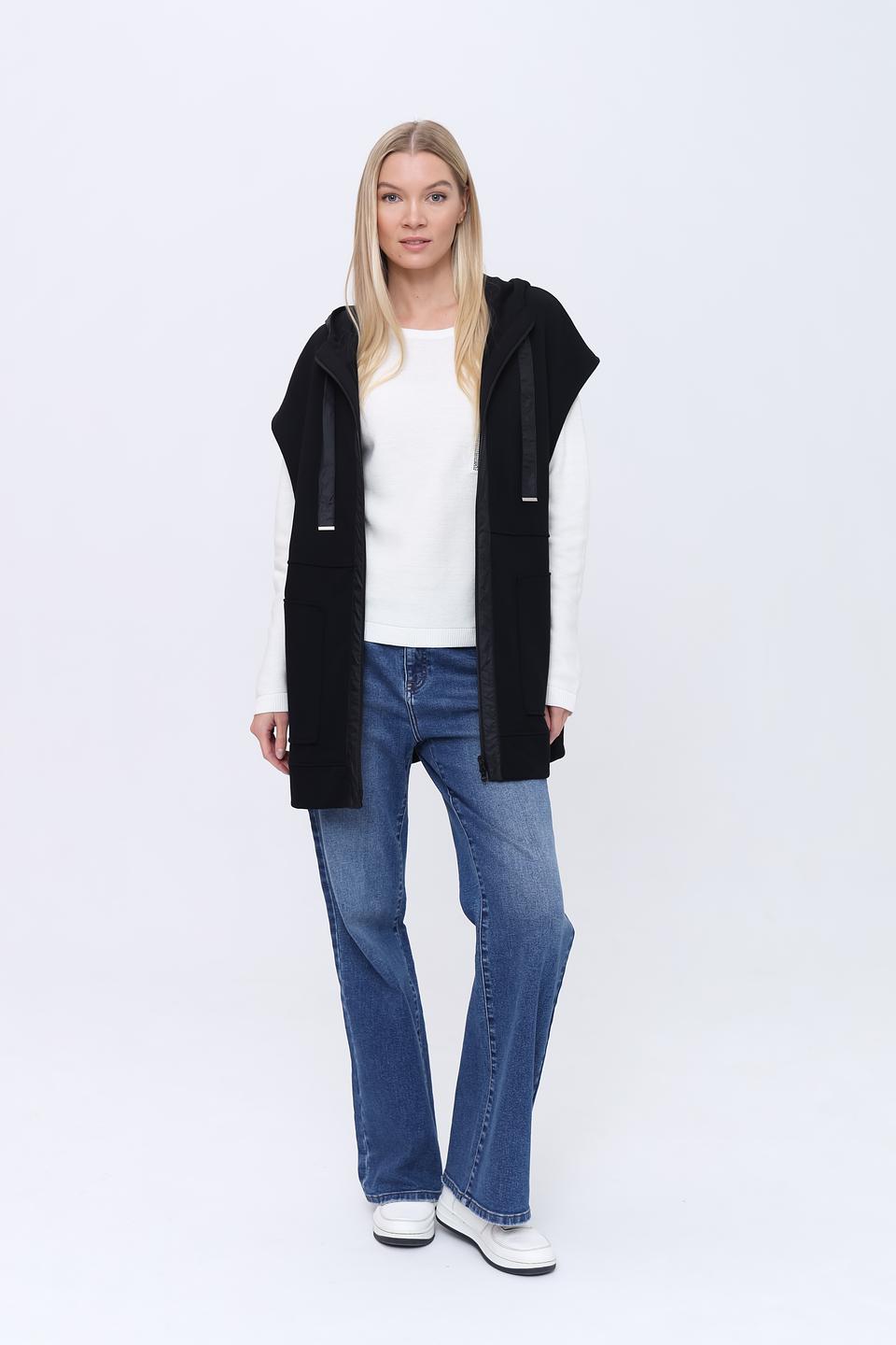 Жилет Pezzo чёрный с капюшоном