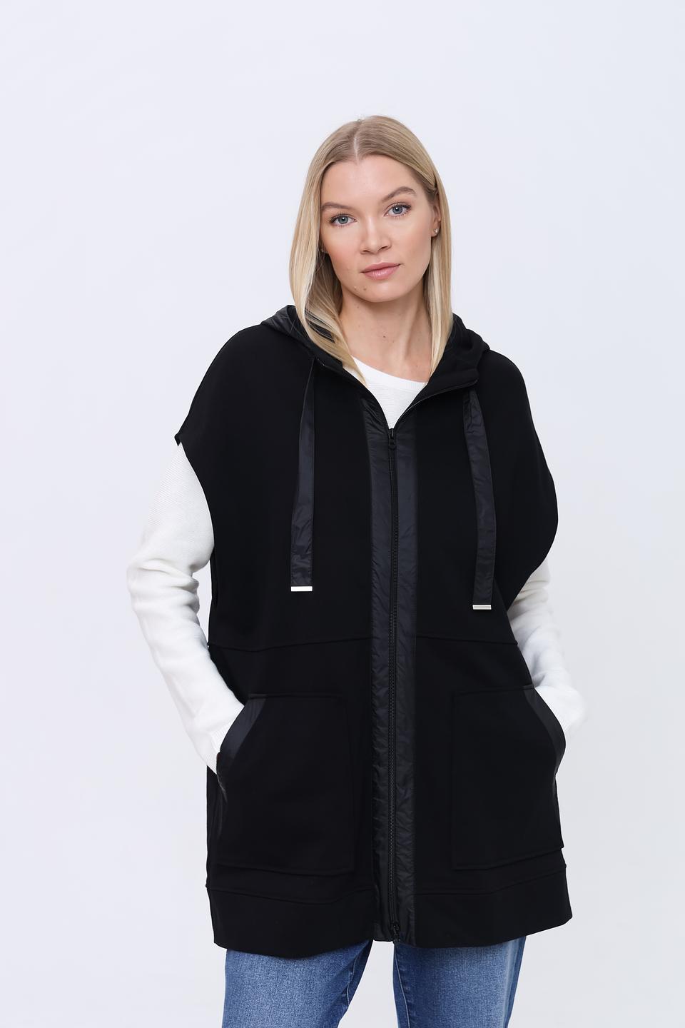 Жилет Pezzo чёрный с капюшоном