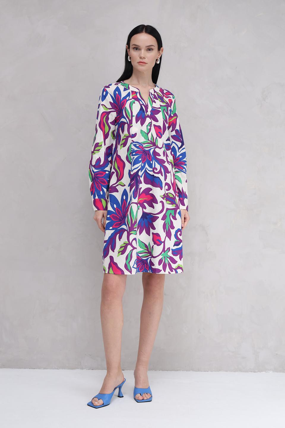 Платье Oui с цветочным принтом