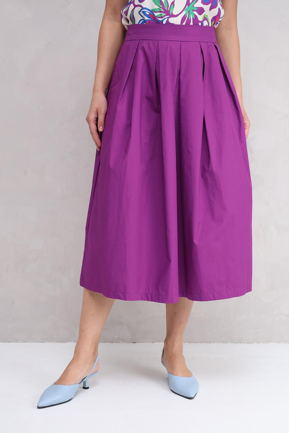 Юбка Oui плиссированная фиолетовая