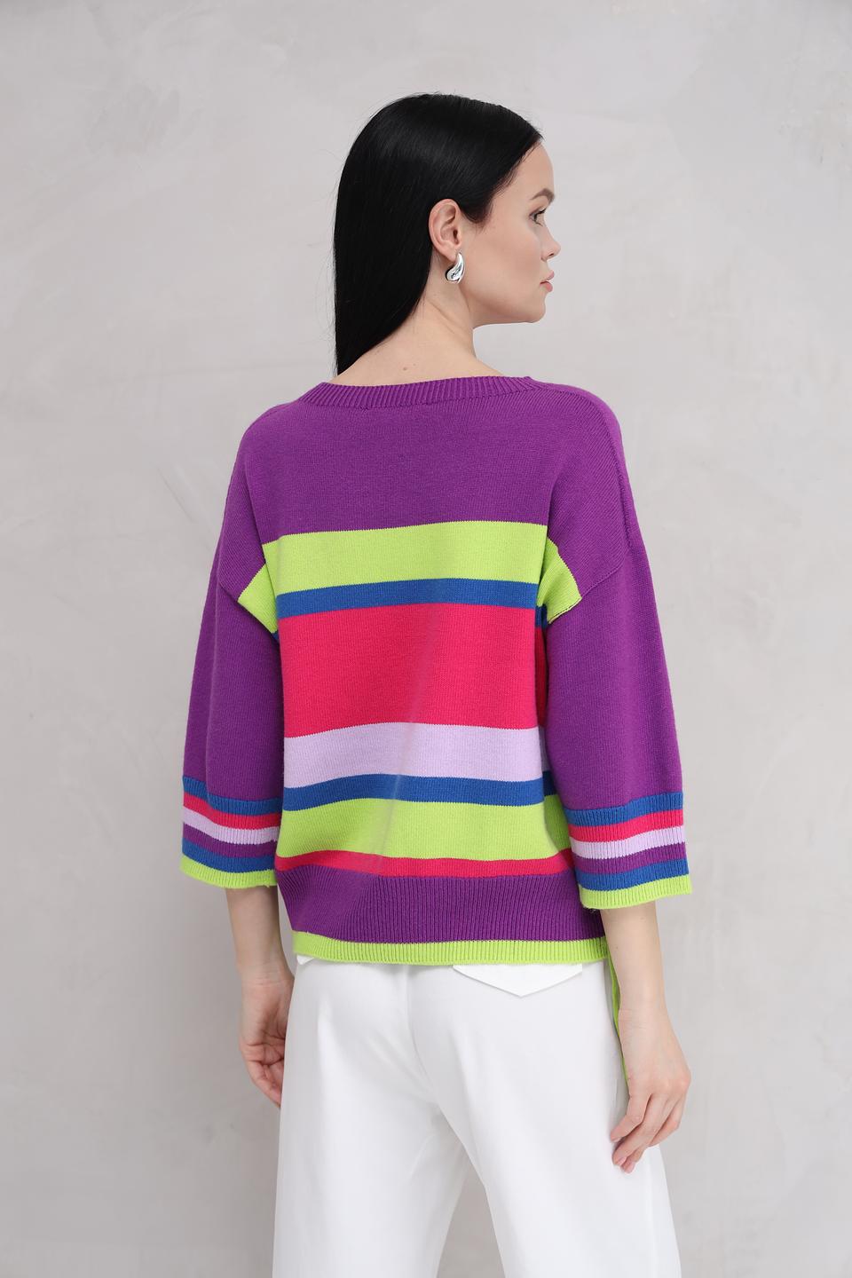 Пуловер Oui в полоску