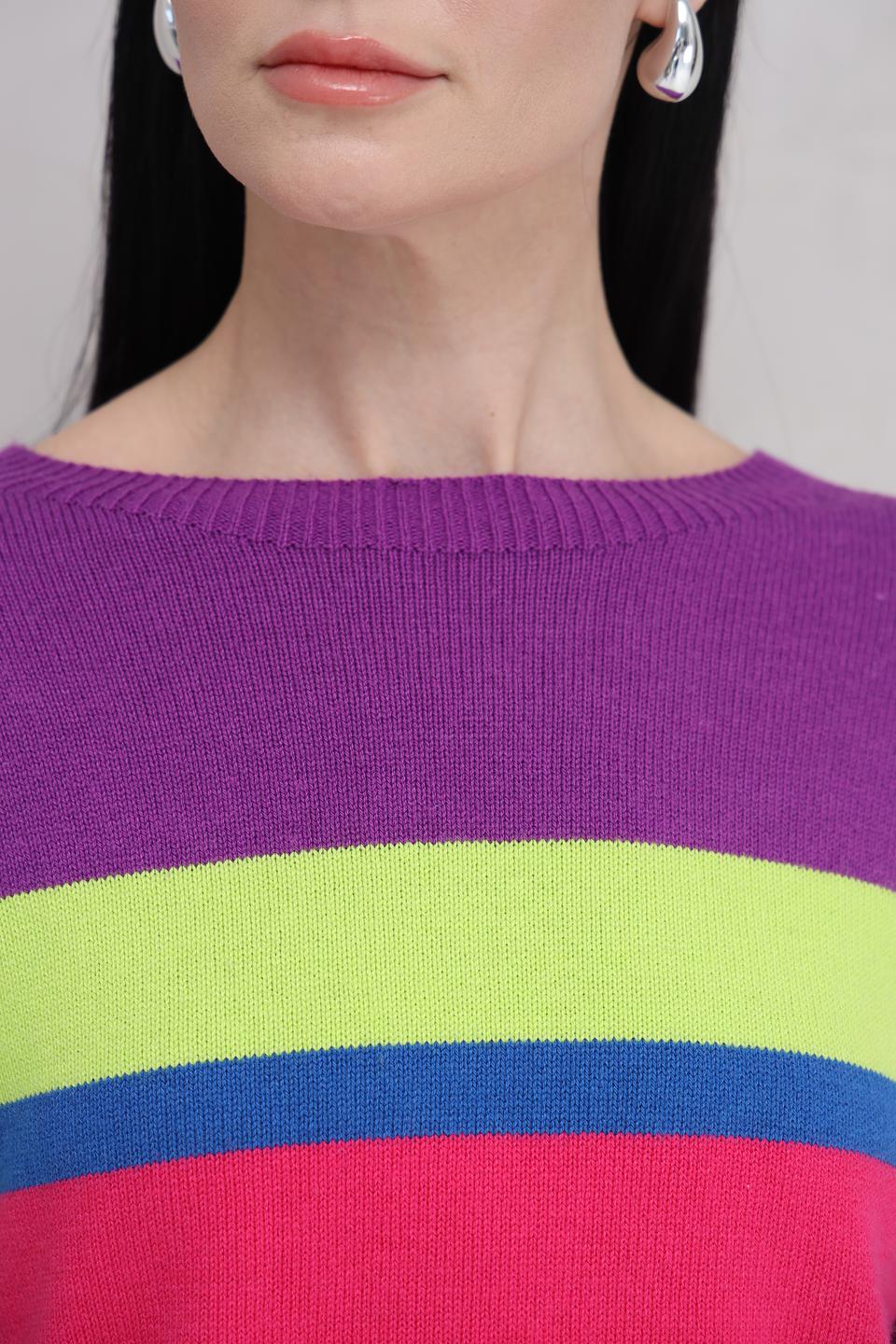 Пуловер Oui в полоску