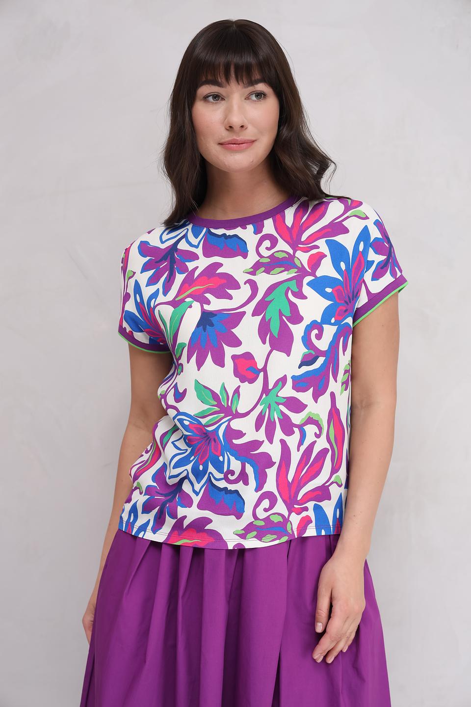 Блуза Oui с цветочным принтом