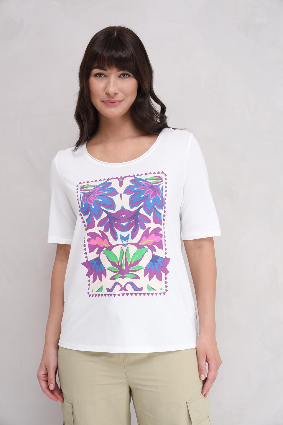 Футболка Oui с цветочным принтом