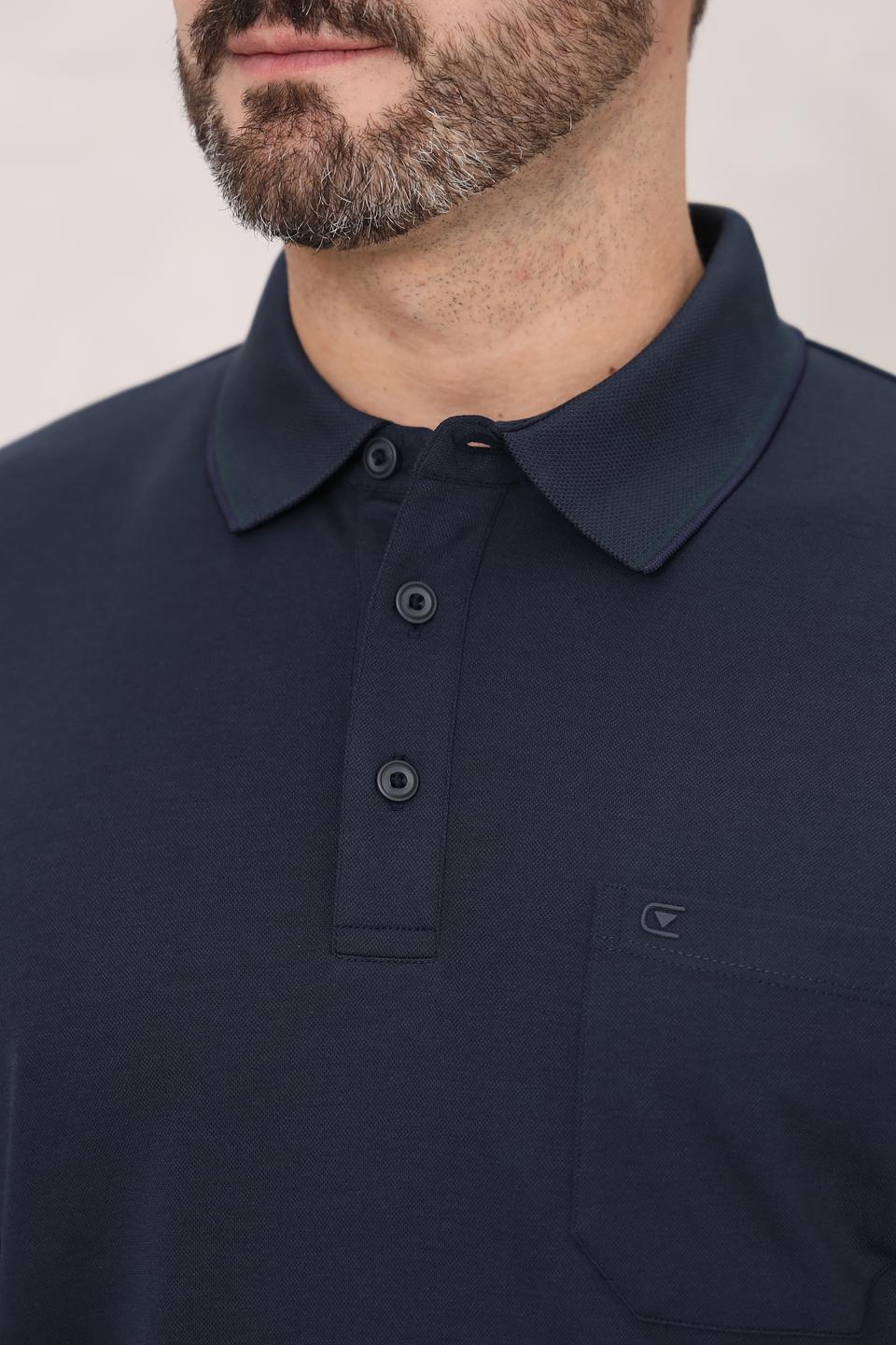 Поло Casa Moda men темно-синее с длинным рукавом