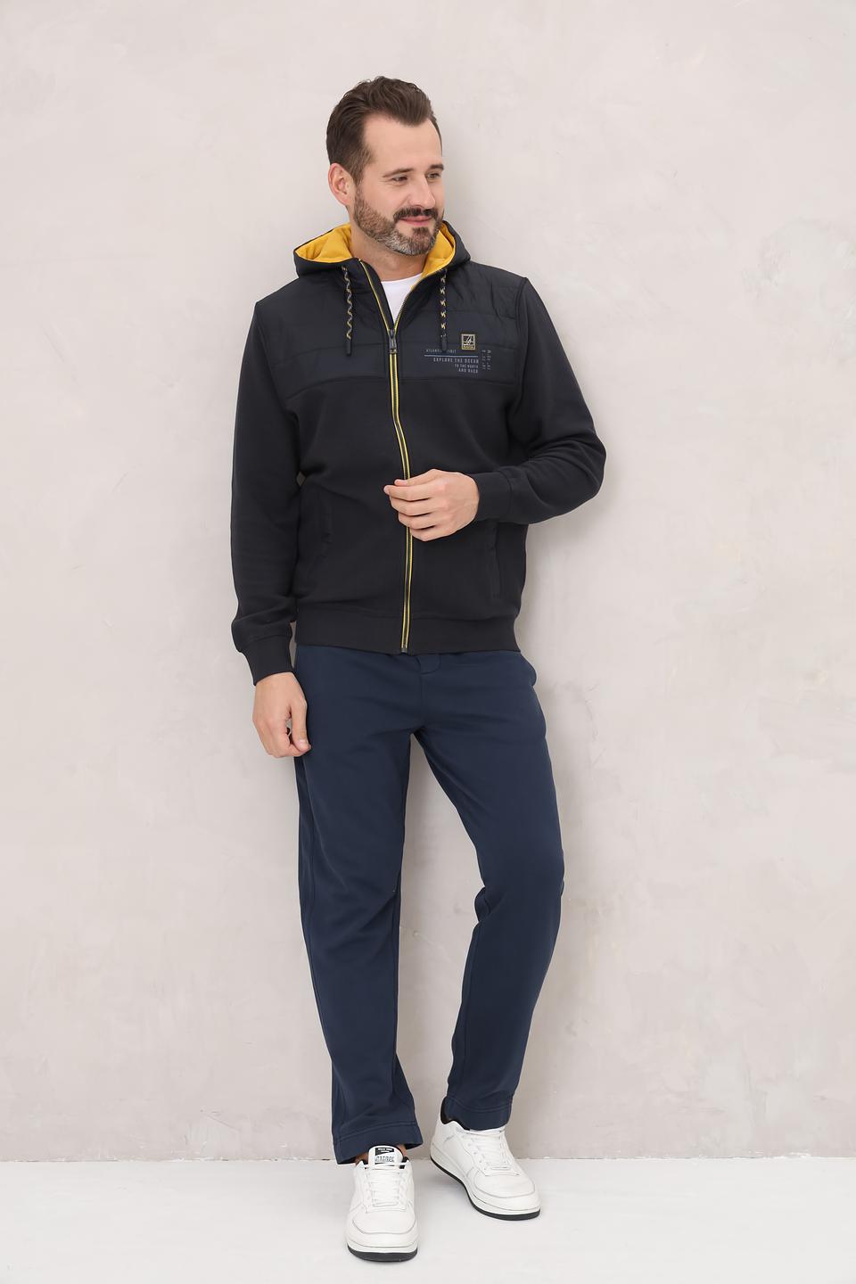 Кардиган Casa Moda с капюшоном чёрный