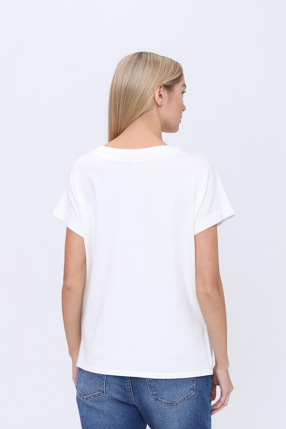 Пуловер Pezzo с шнурками белый