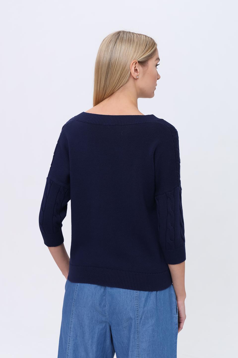 Пуловер Pezzo вязаный тёмно-синий