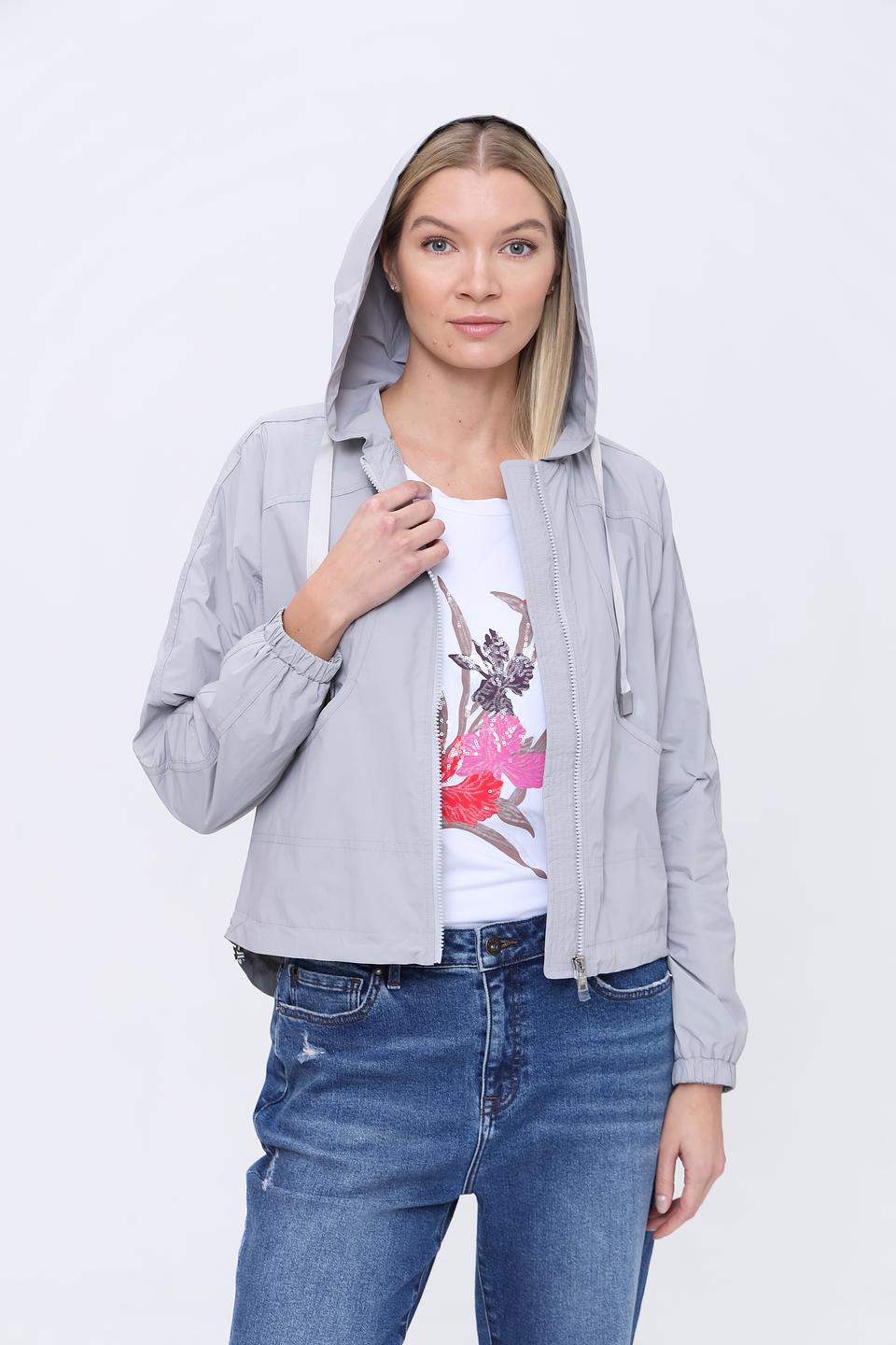 Ветровка Pezzo серая с капюшоном