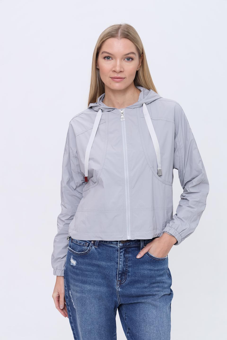 Ветровка Pezzo серая с капюшоном