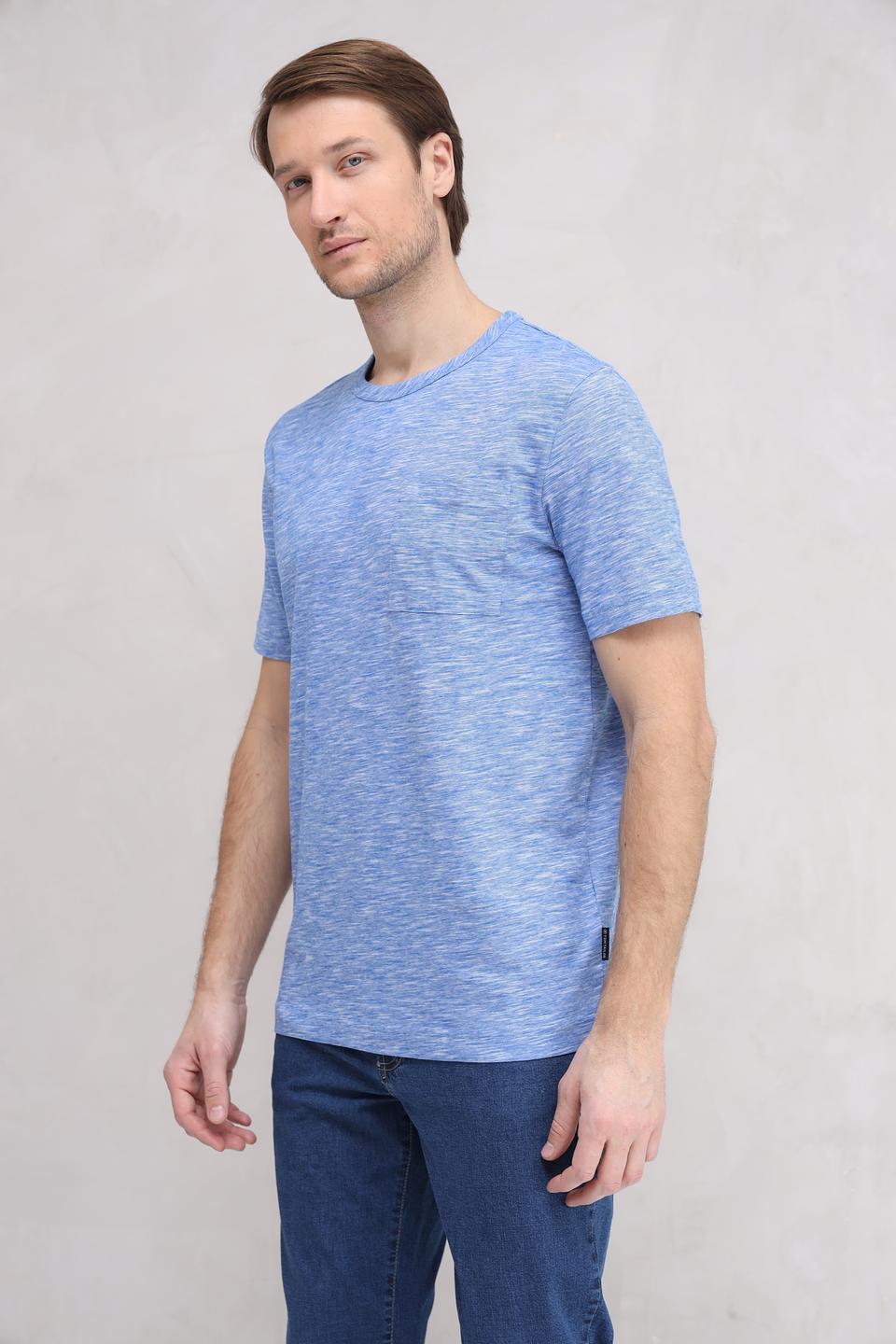 Футболка Tom Tailor меланж голубой