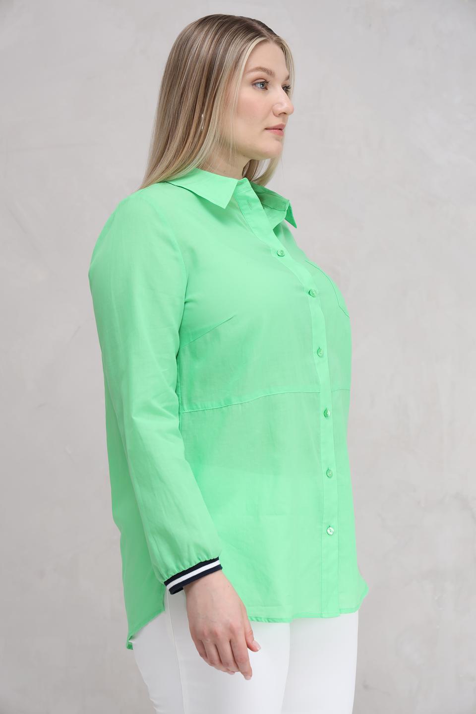 Рубашка Tuzzi лайм с манжетами