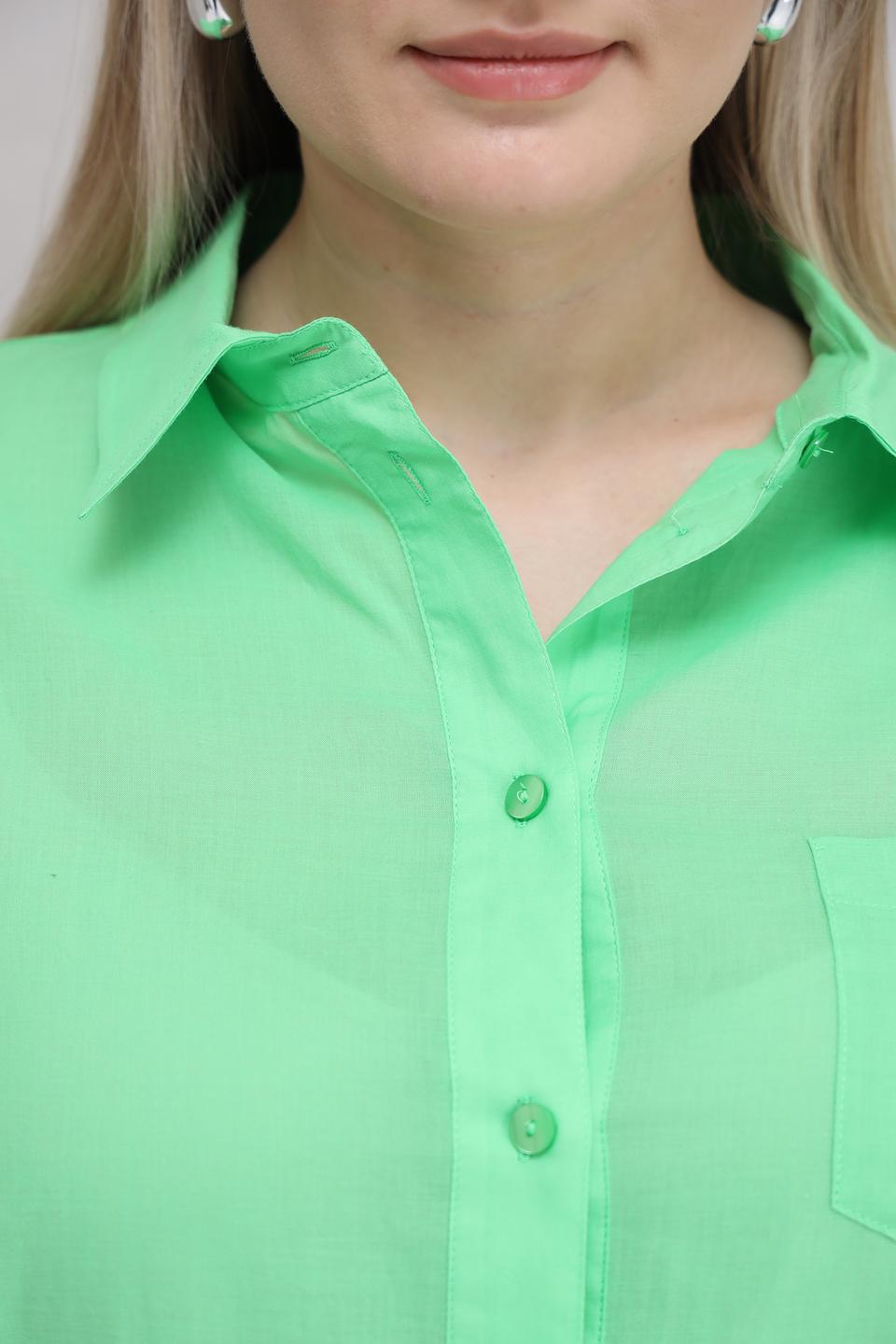 Рубашка Tuzzi лайм с манжетами