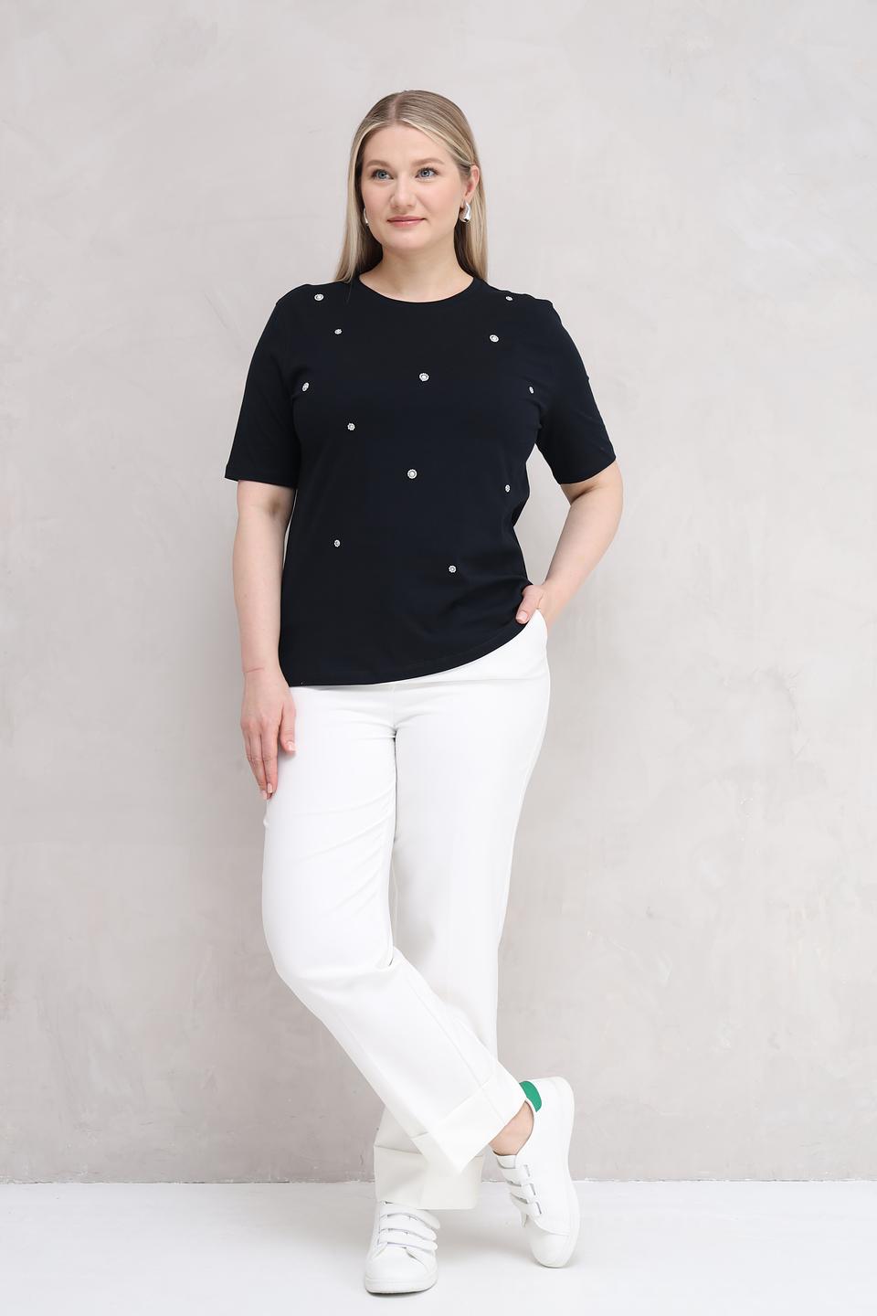 Футболка Gerry Weber с жемчугом чёрный