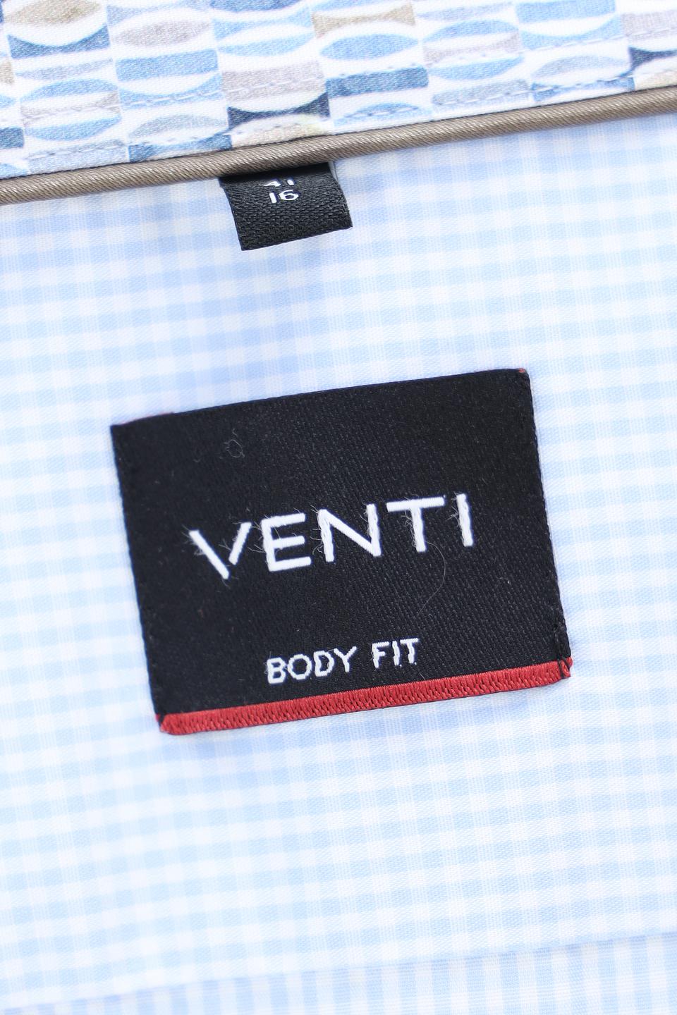 Рубашка Venti мужская в клетку голубая