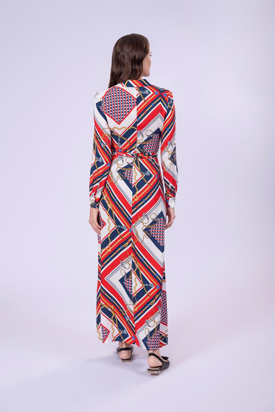 Платье Gaudi в полоску с поясом