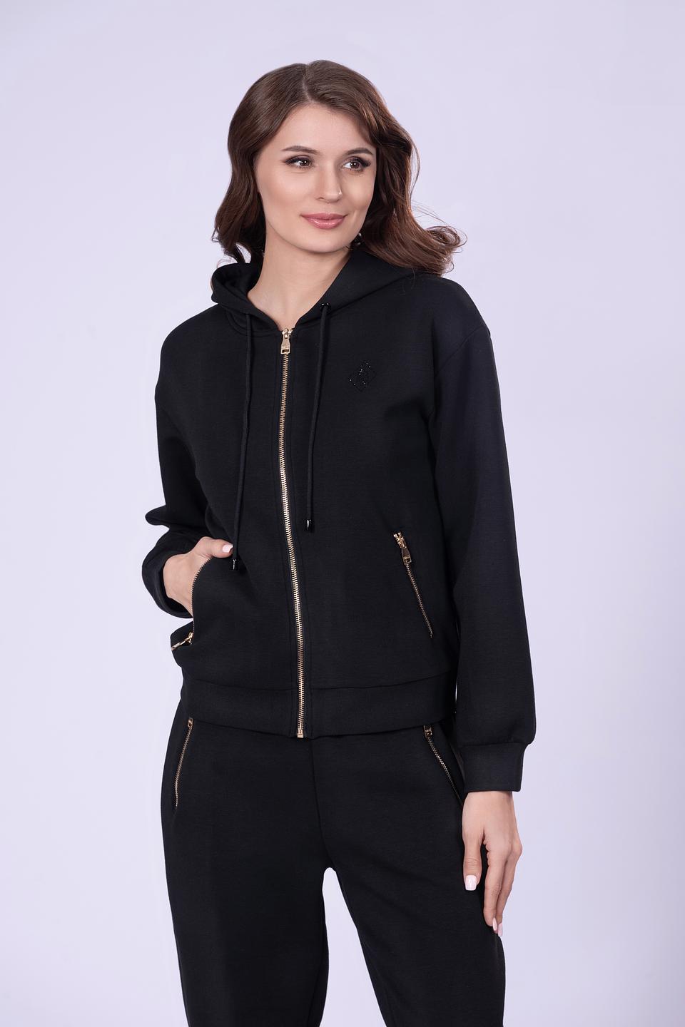 Джемпер Gaudi жен. с молнией черный