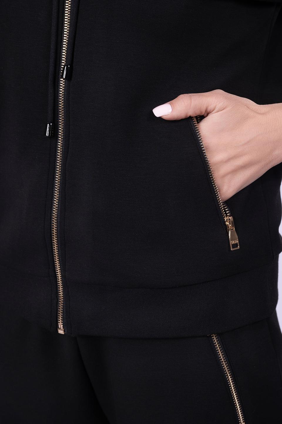 Джемпер Gaudi жен. с молнией черный