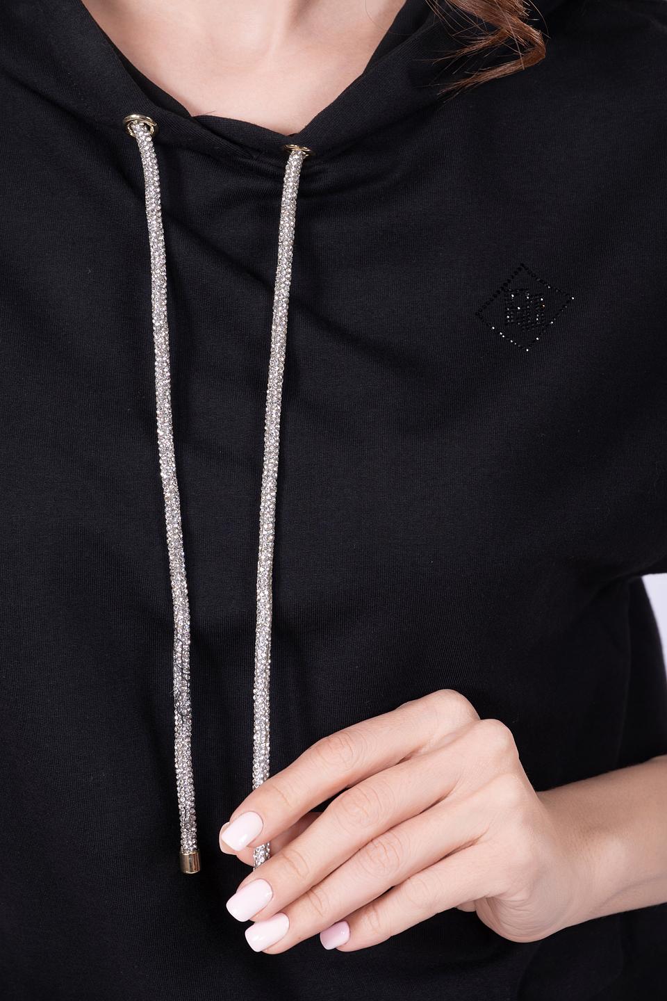 Жилет Gaudi женский черный с капюшоном