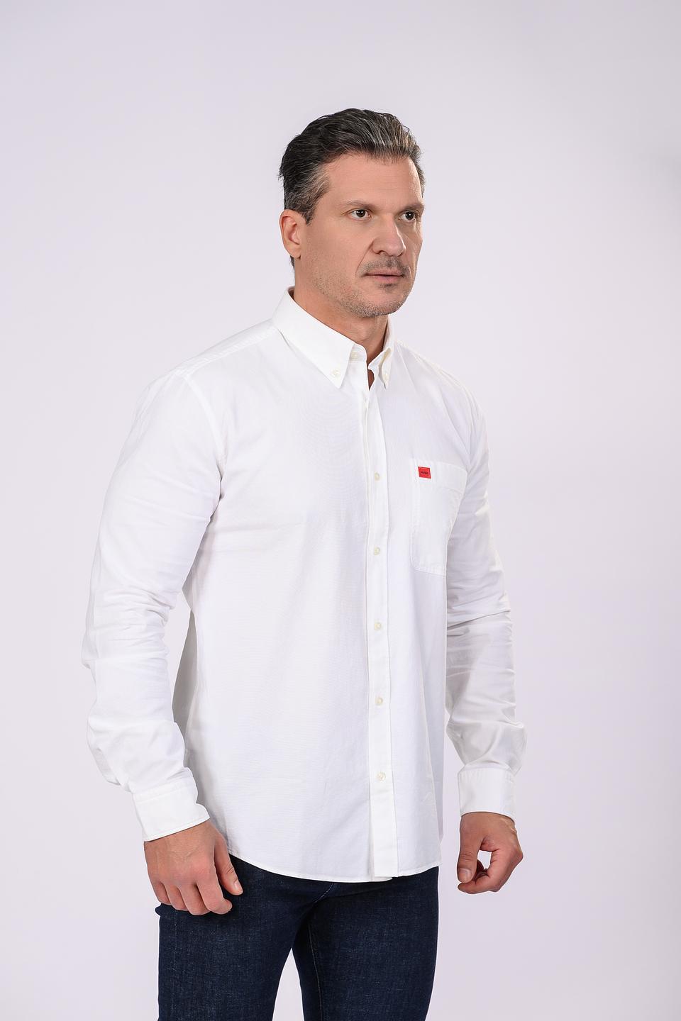 Рубашка Hugo белая с логотипом