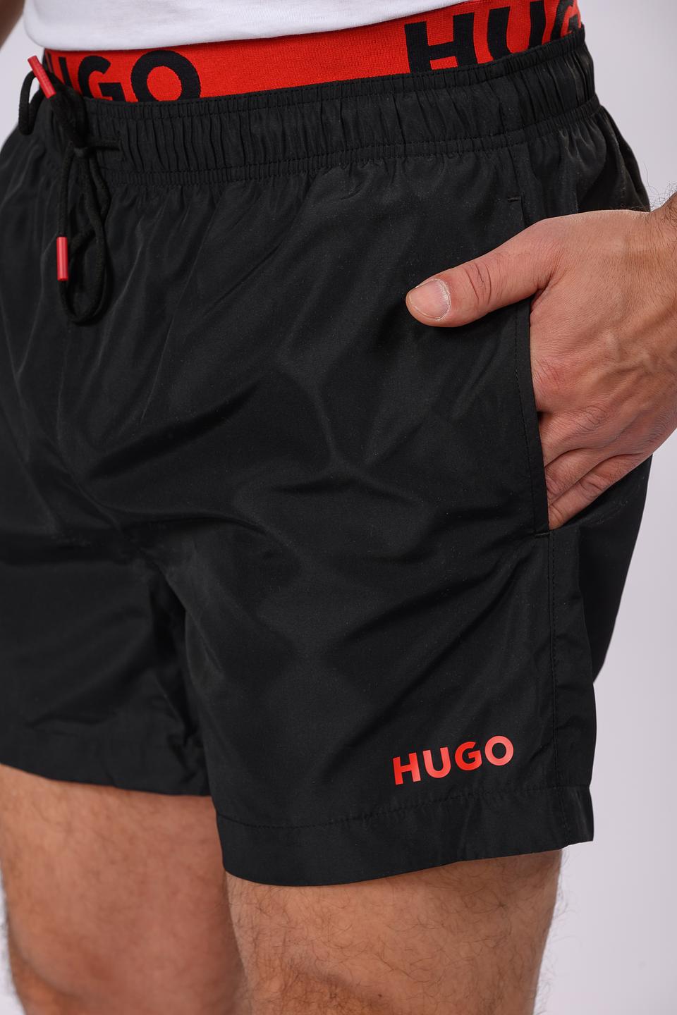 Плавки Hugo с логотипом чёрные