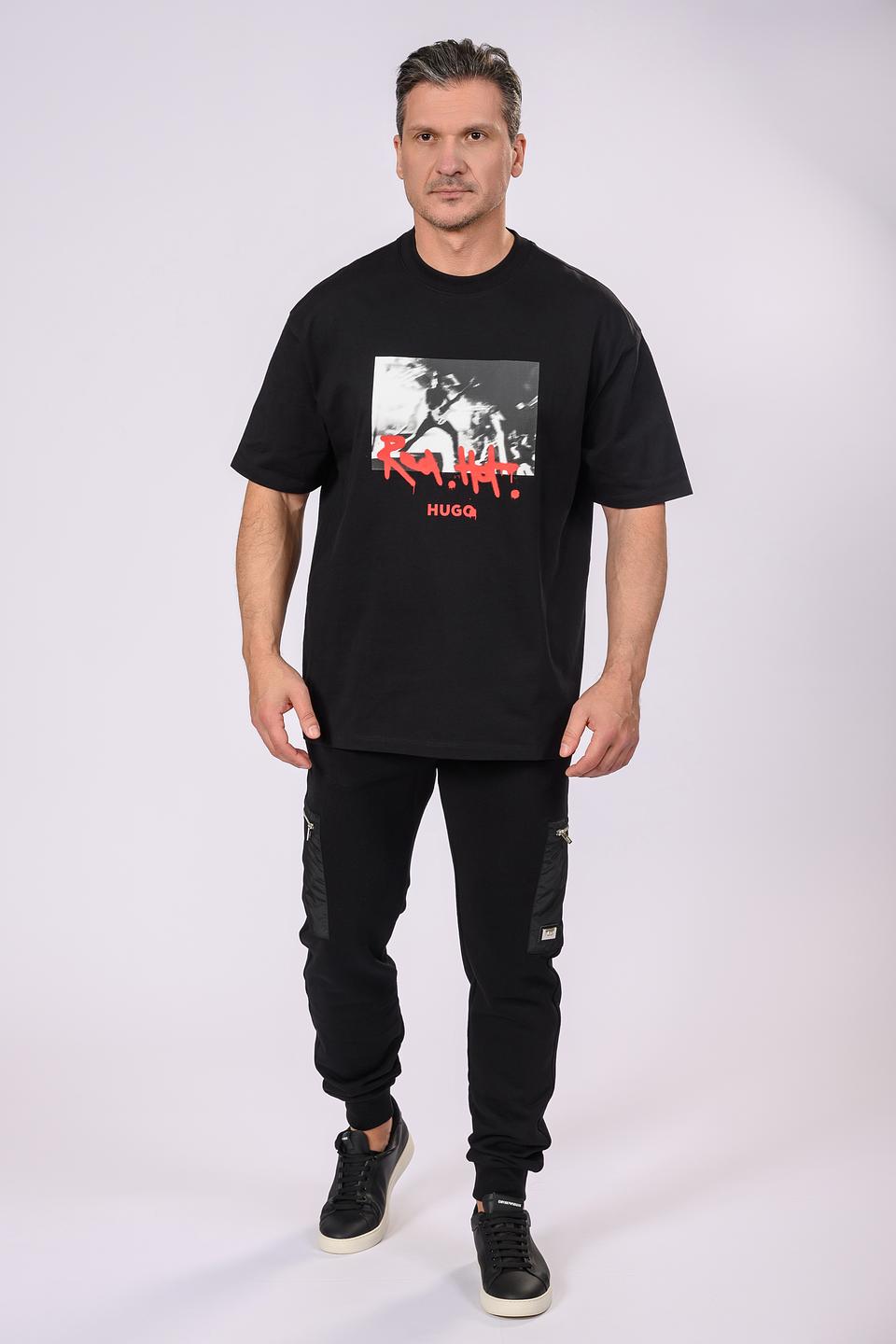 Футболка Hugo с принтом чёрная