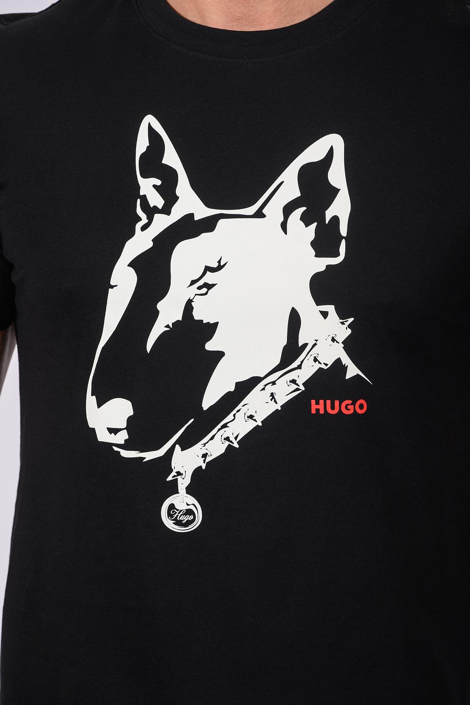 Футболка Hugo с принтом чёрная