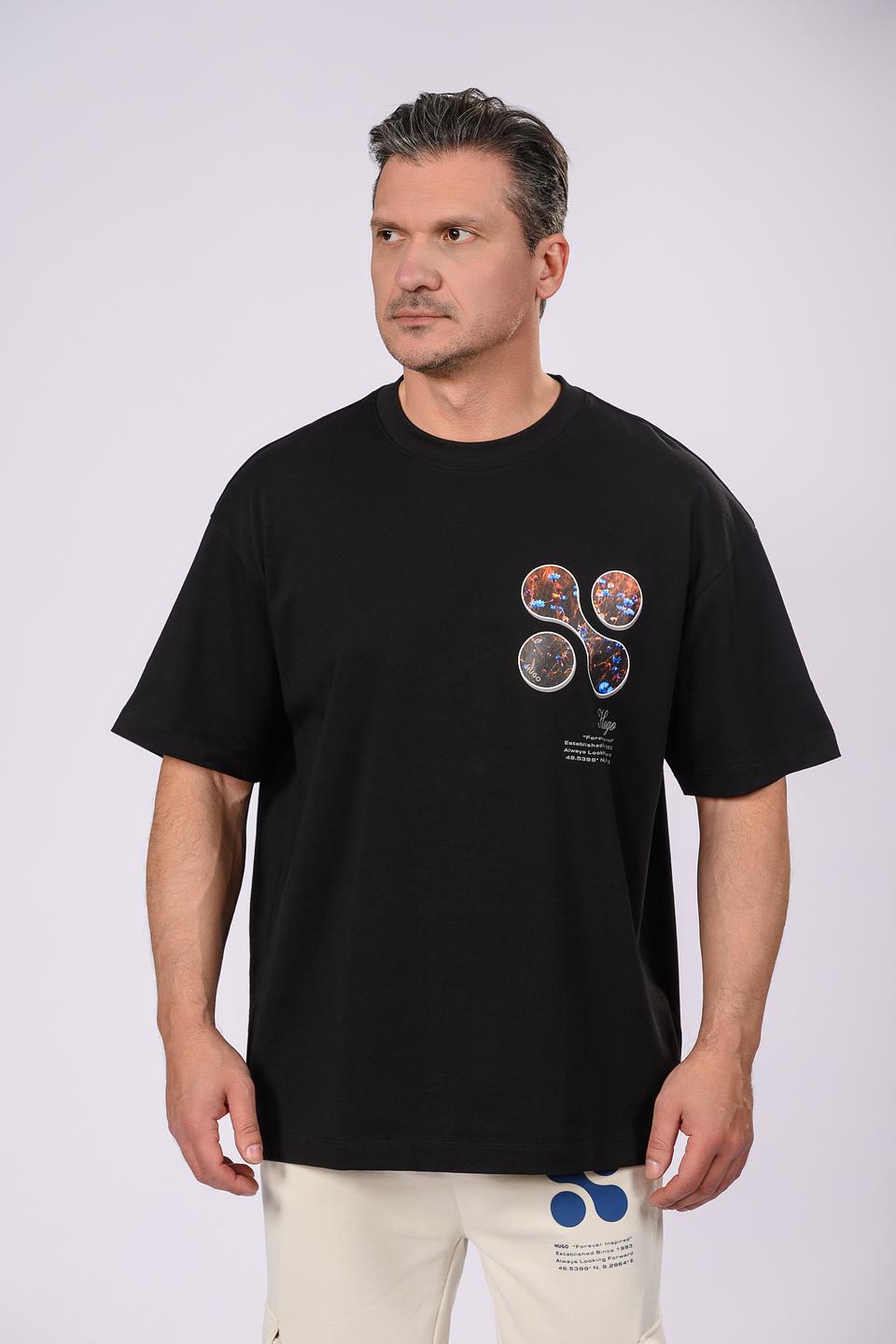 Футболка Hugo с принтом чёрная