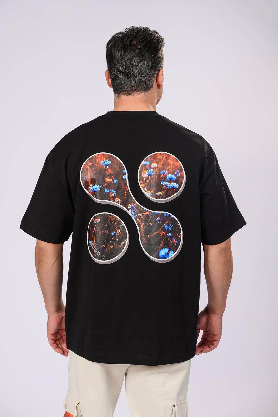 Футболка Hugo с принтом чёрная