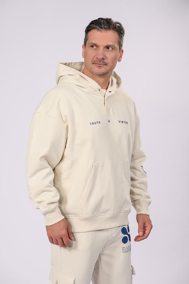 Толстовка Hugo с принтом бежевая