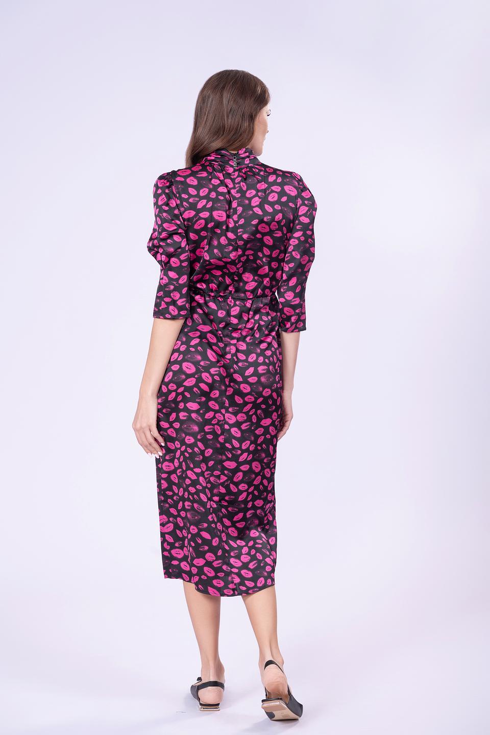 Платье Hugo с принтом губ