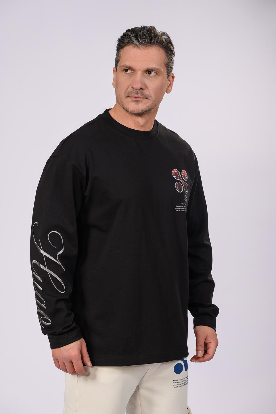Джемпер Hugo логотип чёрный