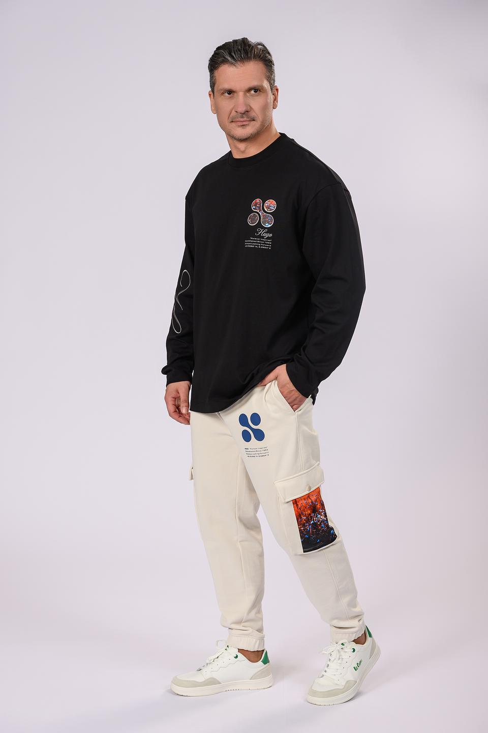 Джемпер Hugo логотип чёрный