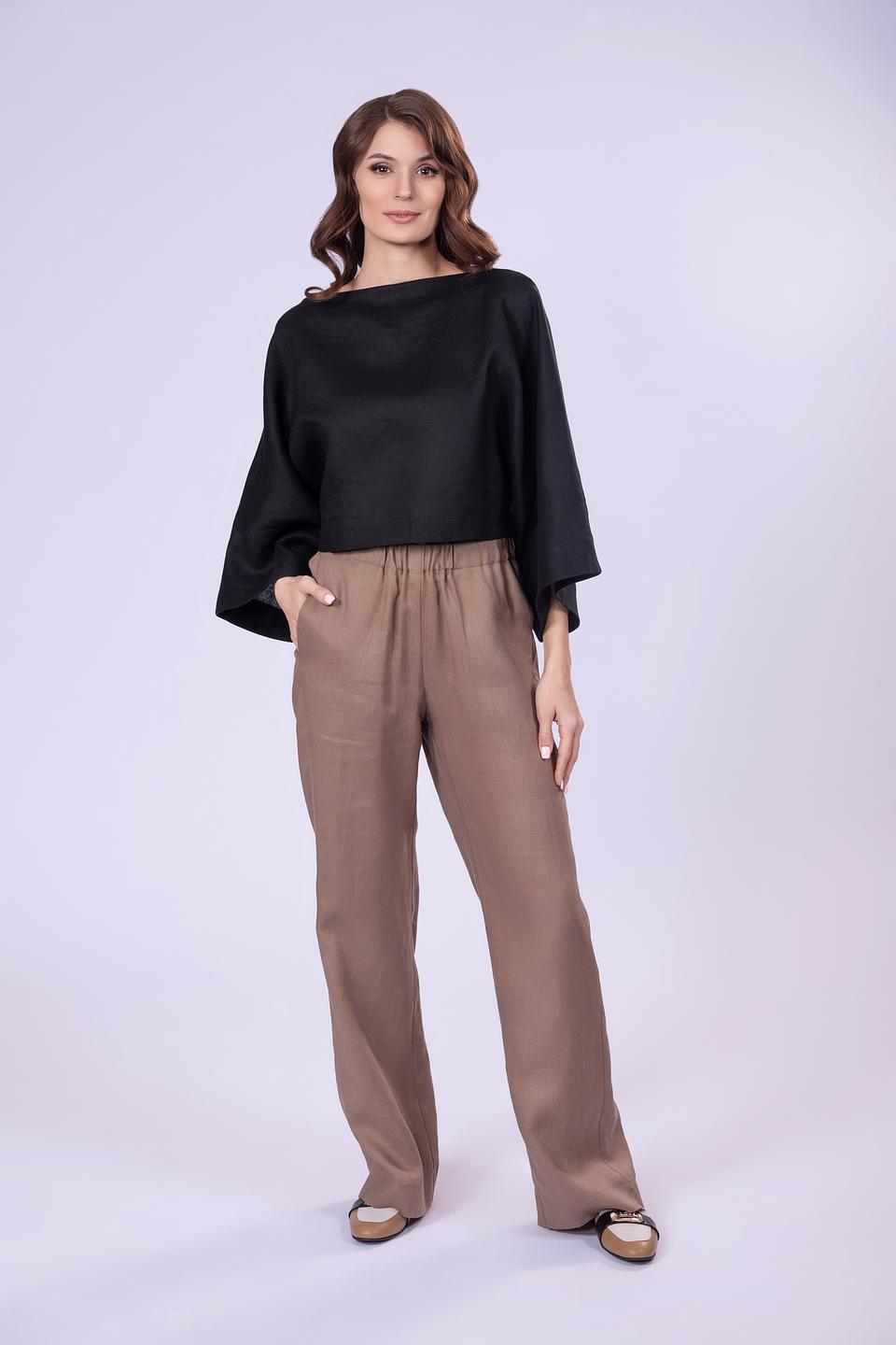 Блуза Shade женская чёрная с рукавами-крыльями