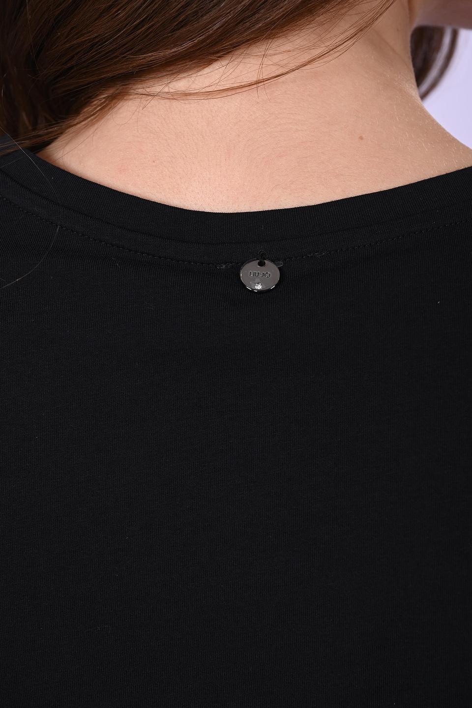 Футболка Liu-Jo с бахромой чёрная