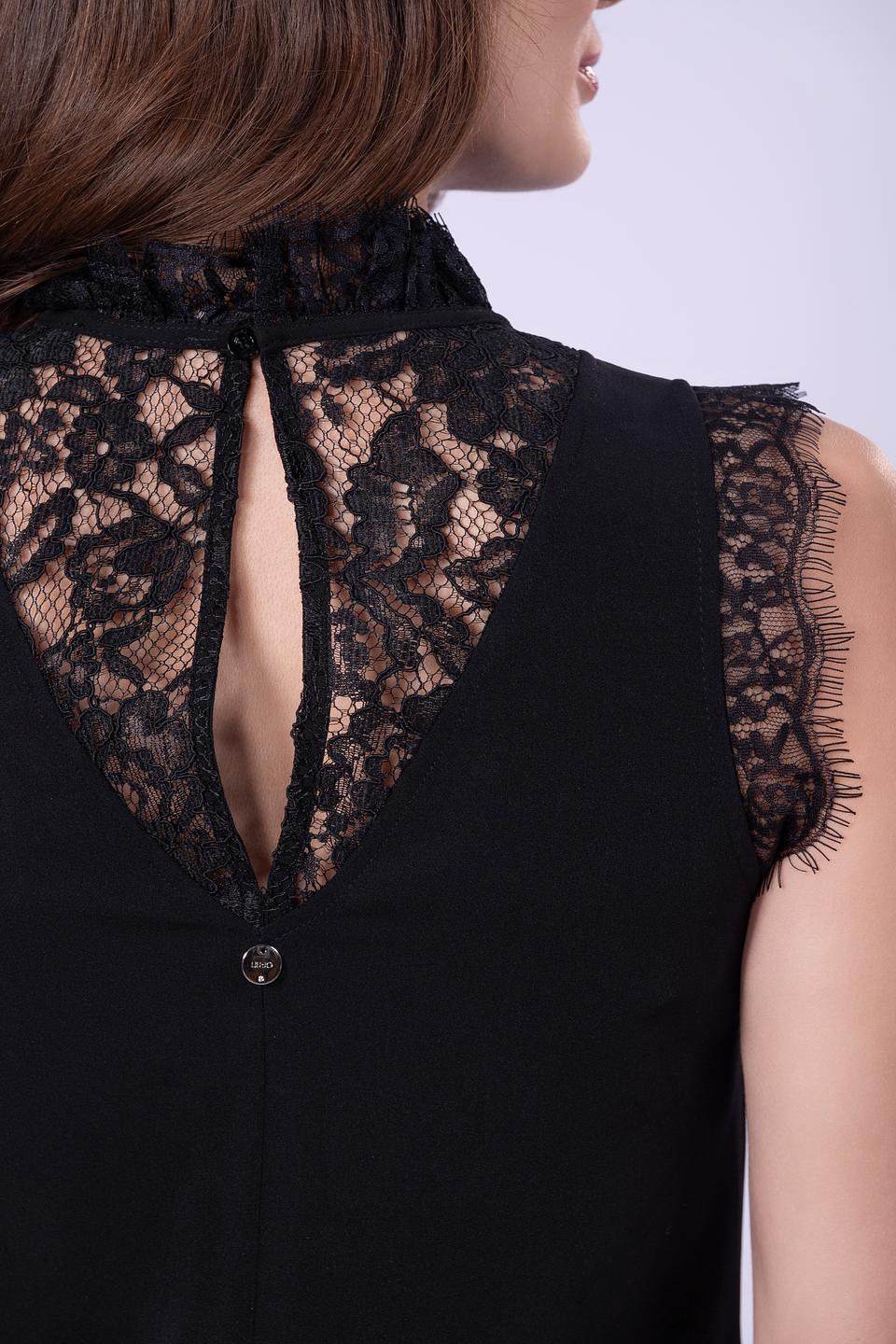 Платье Liu-Jo с кружевом чёрное