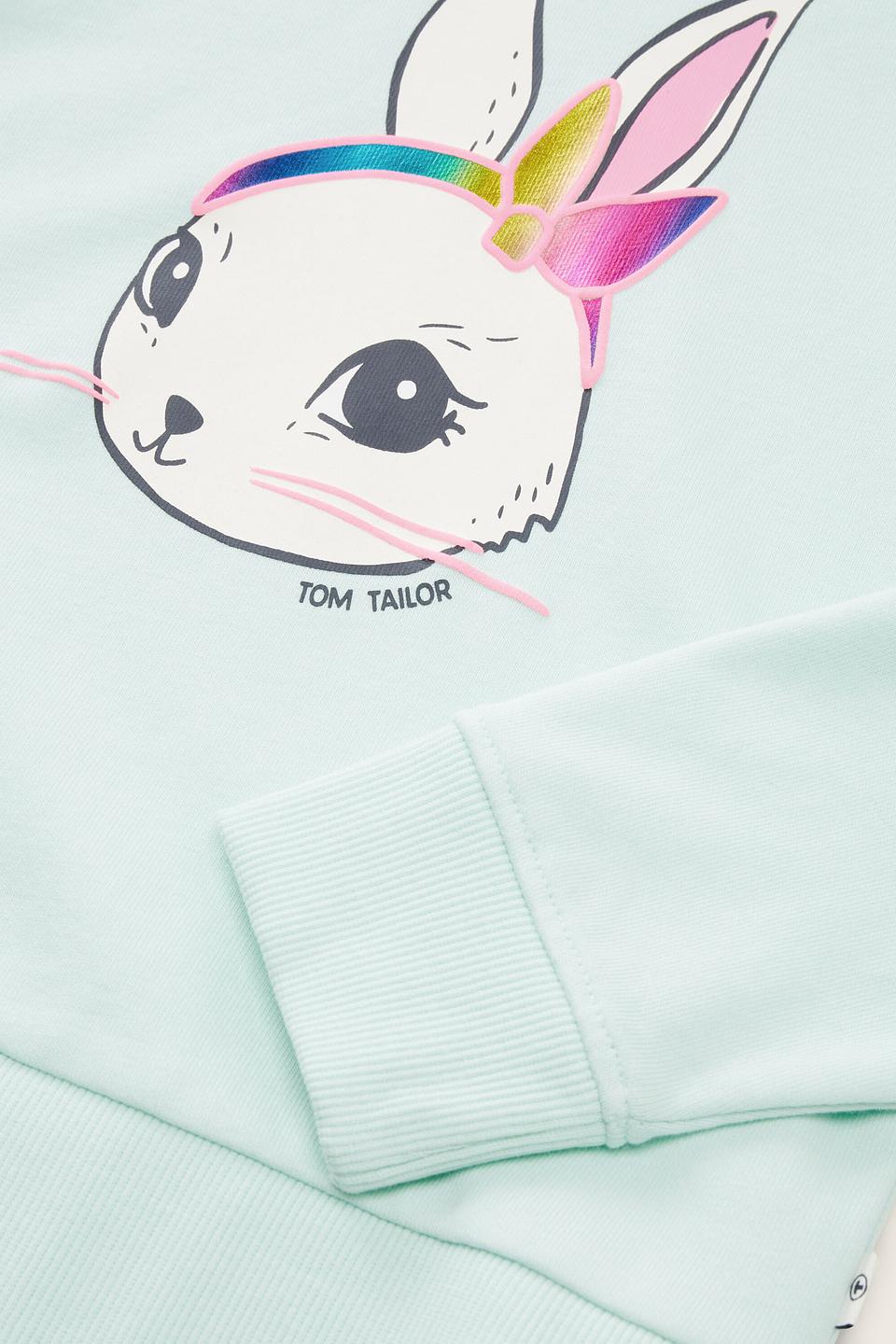 Свитшот Tom Tailor дев. с зайчиком мятный