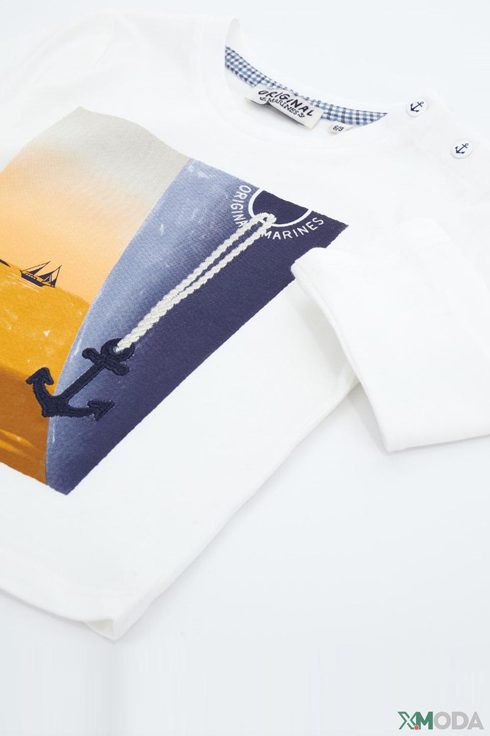 Лонгслив Original Marines белый с якорем