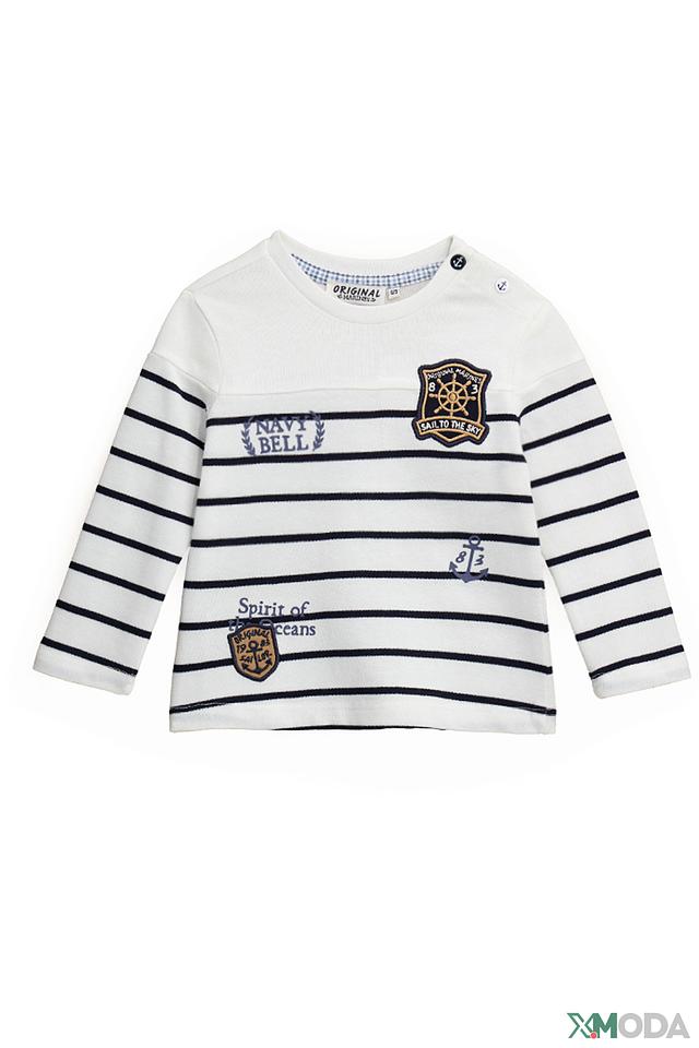 Лонгслив Original Marines в полоску белый