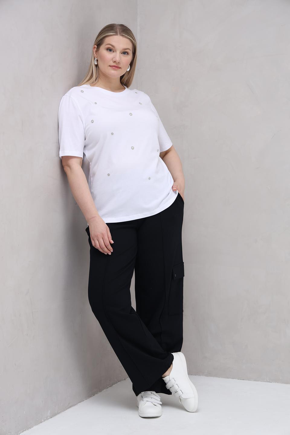 Футболка Gerry Weber с камнями белый