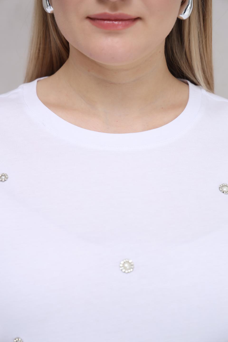 Футболка Gerry Weber с камнями белый