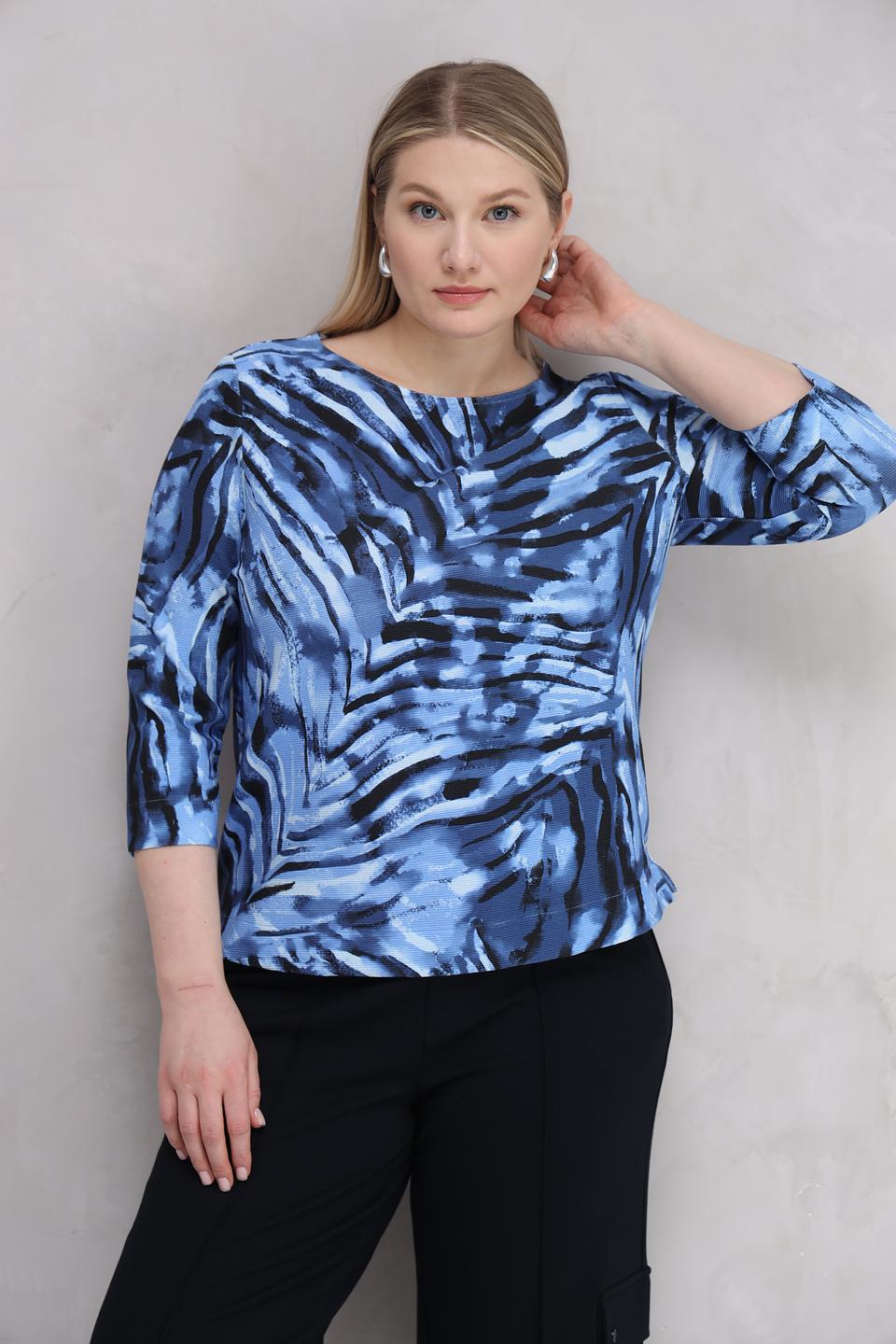 Пуловер Gerry Weber EDITION синий с принтом