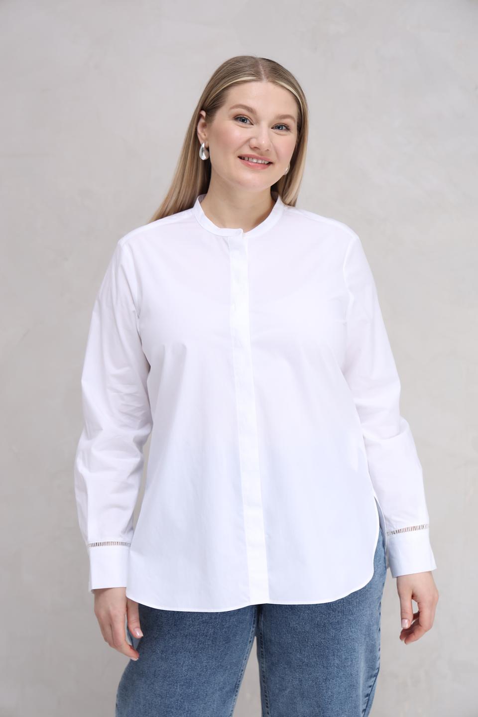 Рубашка Gerry Weber белая с лентой