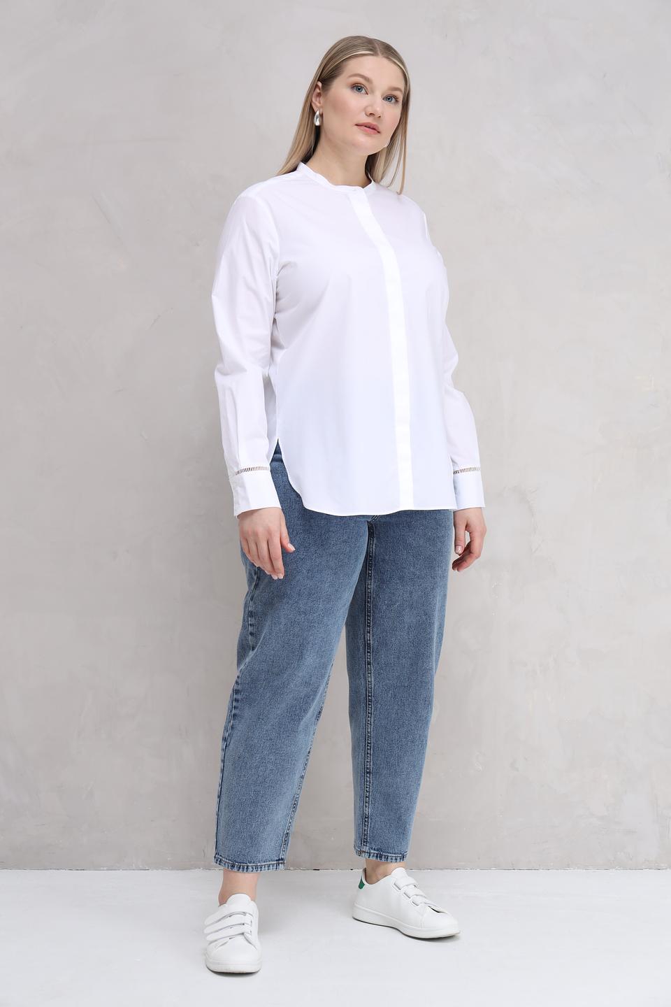 Рубашка Gerry Weber белая с лентой