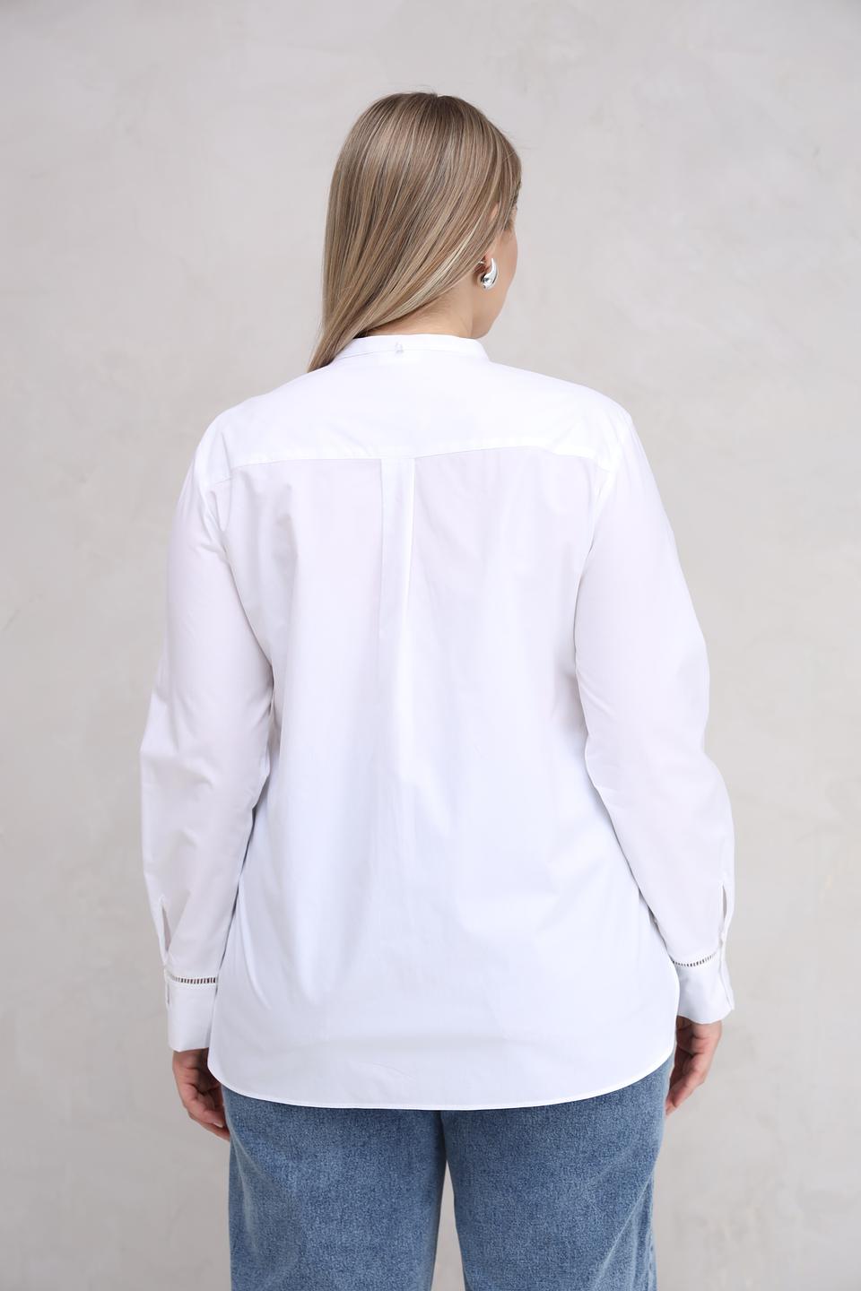 Рубашка Gerry Weber белая с лентой