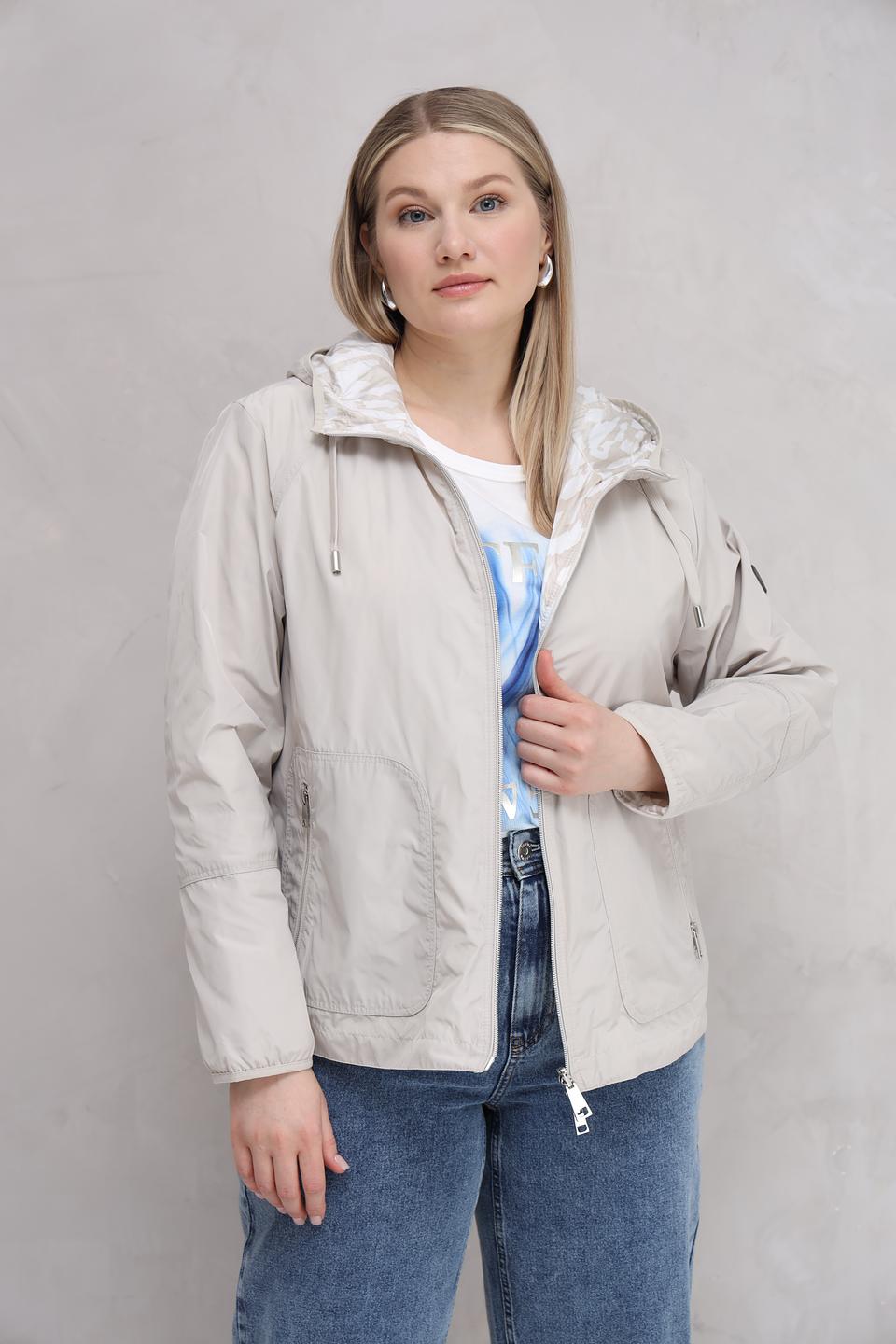 Куртка Lebek с капюшоном бежевая
